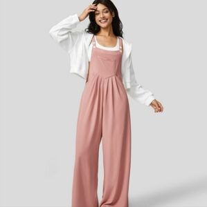 Halara Blush Pink Overalls with adjustable straps at the top. New with tags.